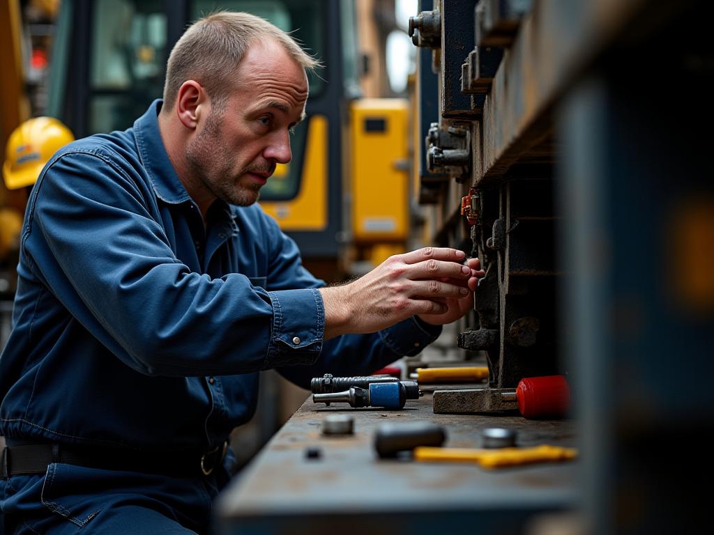 On-site equipment maintenance at repair